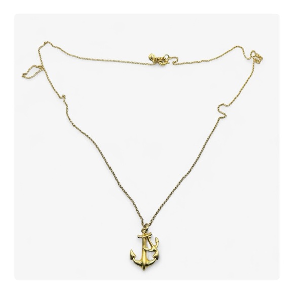 J. Crew Jewelry - ★ NWOT J.crew Big & Small Anchor Necklace - Color Gold ★